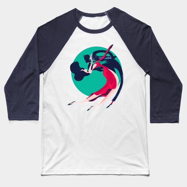 Swing Baseball T-Shirt by sixfootgiraffe